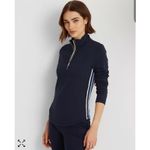 Ralph Lauren Lauren Blue Lightweight Jersey Quarter Zip Pullover Sweater Size S Photo 8