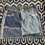 Rue 21  Distressed Denim Skirt Blue Mini Photo 0