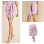 Venus light pink cascading ruffle satin mini skirt size 4 Photo 0