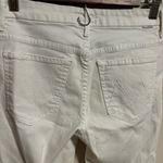 Mother High Waisted Looker Ankle Fray Jeans in Stayin’ Alive White Photo 8