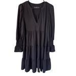 Tuckernuck Pomander Place Black Crepe Kenzo Dress Size M Photo 3