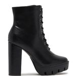 Top Moda Top Guy PU Black Lace Up Lug Sole Boot NEW IN BOX $109 Photo 3