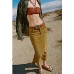 Urban Outfitters Parker Long Stretch Corduroy Fishtail Midi Skirt Brown womens S Photo 5