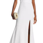 AQUA Scuba Strapless Bow Front Gown Size 12 Photo 0