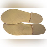 Jack Rogers pineapple embroidered leather flat sandals turquoise coral gold 7.5 Photo 3