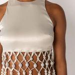 Akira NWT  satin top with rhinestone pearls Photo 0