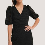 Mango  Katri Black Puff‎ Sleeve Mini Dress Size 4 Photo 0