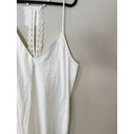 Flora Nikrooz  Chemise White Slip Lace Racerback Adjustable Satin V Neck XL X1296 Photo 4