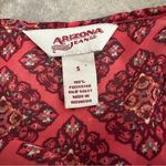 Arizona Jeans Pink Arizona Jean Co Tank Top Patterned Button Peplum Sheer Photo 5