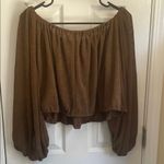 Fashion On Earth Beautiful Brown Off-Shoulder Blouse Photo 2