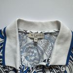 Etro Sleeveless White Blue Paisley Shirt Size 44/Medium Photo 3