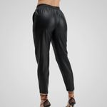 Fabletics NWT  Vegan Leather Jogger Black Size Small Tall Retail $89.95 Photo 2