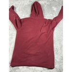 LL Bean‎ Womens Fleece Pullover Hoodie Small Red Aztec Trim 1/4 Snap Photo 6