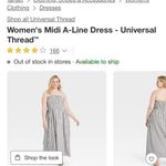 Universal Threads Universal Thread Gray and White Striped Strapless Tube top Maxi Dress size Large Photo 2