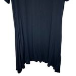 Allegrace Women's Pullover Short Sleeve Shark Bite Hem Tunic Shirt Dress Size 1X Black Photo 3