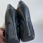 Fergalicious Heels Womens 6 Black Errand Ruffled Open Toe Shoes Vintage Y2K Photo 4