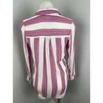 BP  Nordstrom Pink White Stripe The Perfect Shirt Button Down XXS Beachy Vacation Photo 2