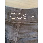 COS  Black Jeans Women's 26 Wide Crop 3/4‎ High Rise Straight Minimal Capsule Photo 4