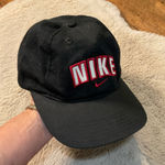 Nike ‎ Baseball Hat Adjustable Black Logo Embroidered Photo 0