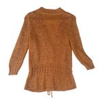 Stamp 10 women's medium knit Cardigan in Rich Orange peach crochet Photo 1