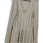 Elle  Women's‎ V-Neck Cream Sweater Photo 0