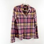 Faherty  Legend Sweater Button Down Long Sleeve Shirt Pink Yellow Small Photo 7