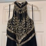 Scala Vintage Black and Gold Beaded Long Formal Dress Size XL Photo 2