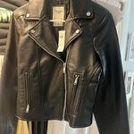 Abercrombie & Fitch Black Leather Jacket Photo 0