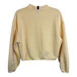 prAna  Sweatshirt Women's Size‎ Small Cropped Ribbed Yellow Photo 1