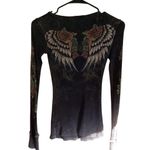 T Party True Love Boutique Long Sleeve One of A Kind Top Excellent Condition Black Photo 6