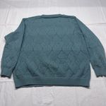 SheIn  Blue Diamond Pattern Crew Neck Sweater Photo 1