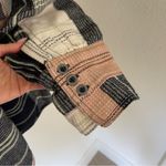 Free People NWT  We The Free Cozy In Plaid Button Down Shirt in Black And White Photo 6
