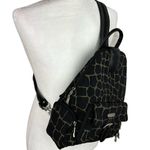 Baggallini Metro Black & Tan Giraffe Print Convertible Backpack Daypack Bag Photo 1