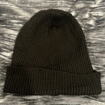 Black Ribbed Knit Beanie Photo 0