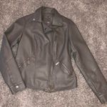 Gray Leather Jacket Size XS Photo 0