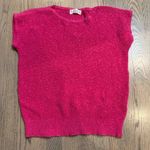 Vtg Viaone Italy Textured Knit Sweater Top Fushia Pink Short Sleeve Top Size 6 Photo 0