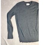 Pact Gray Cable Knit Sweater Women’s M Organic Cotton Pullover Boxy Tunic Size M Photo 2