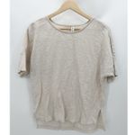 Zenana Outfitters Womens Cream Cotton Tee Size S Lagenlook Minimal Neutral Casual Basic Photo 0