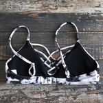 Hollister Black White Tie Dye Strappy Bikini Top Sz XS Photo 2