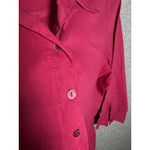 Eileen Fisher  PL Petite Large Womens Top 3/4 Sleeve Button Linen Blend Pink Photo 14