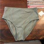 Catherine Malandrino  Bikini Bottom Swim High‎ Waisted Olive Green NWT Size S Photo 0