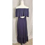 Free People NWOT  Beach Off-the-shoulder Lynne Midi Dress Elderberry Purple XS Photo 3