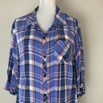 Catherines  Multicolor Plaid Button Front Shirt Photo 1