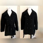 JASON KOLE WOOL PEA COAT WOMENS BLACK  Size PM Photo 2