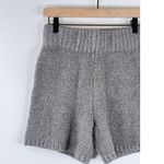 SKIMS Womens Shorts Gray Cozy Knit Boucle High Waisted Ribbed Pull On Size S/M Photo 5