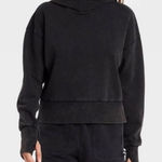 Joy Lab Black Acid Wash Cropped Hoodie Size Large Photo 0