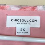 Chic Soul Women’s Floral Print Pink White Overlay Flutter Sleeve Blouse Photo 8