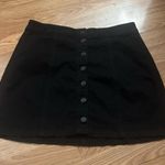 Mudd Black Button Up Mini Skirt Size 13 Photo 0