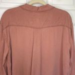 Lou & grey Lou & Grey Blush Collared Long Sleeve Blouse High Low Size Small Photo 5