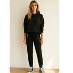 The Kooples Black Koggers With Side Trim Tapered Legs In Black Size Large Photo 1